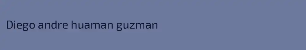 Diego andre huaman guzman